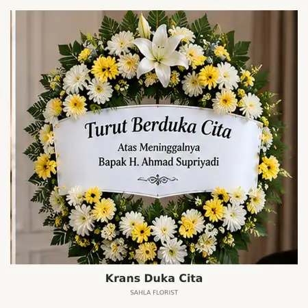 Krans Bunga Duka Meikarta